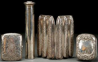 A FOUR PIECE GROUP OF VICTORIAN STERLING
