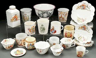 A 24 PIECE COLLECTION OF ENGLISH CORONATION WARES
