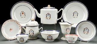 A SEVEN PIECE GROUP OF CHINESE EXPORT ARMORIAL