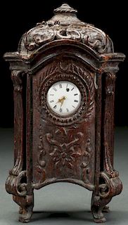 AN 18TH CENTURY FRENCH CARVED WALNUT WATCH STAND