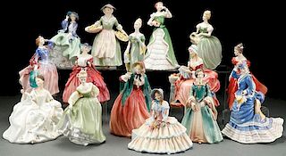 A GROUP OF 15 ROYAL DOULTON FIGURES