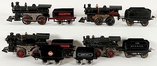 FOUR IVES CAST IRON LOCOMOTIVES, EARLY 20TH C
