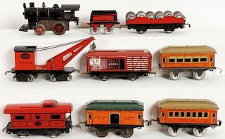 AN IVES AND MARX TRAIN GROUP, EARLY TO MID 20TH C