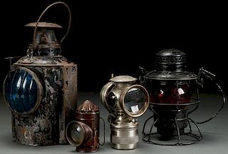 A GROUP OF FOUR EARLY LANTERNS, 19TH CENTURY