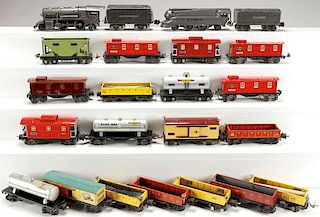 A 23 PIECE GROUP OF LIONEL O GAUGE ENGINES