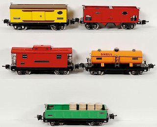 MTH LIONEL O GAUGE FREIGHT CARS, LATE 20TH C