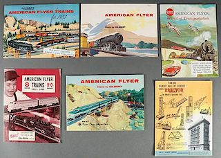 6 AMERICAN FLYER AND GILBERT TOY CATALOGS