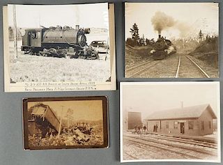FOUR EARLY RAILROAD PHOTOGRAPHS