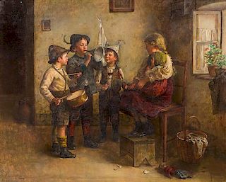 Edmund Adler, (Austrian, 1876-1965), Children at Play
