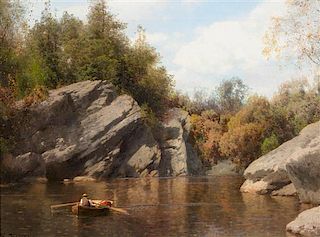 * Hermann Herzog, (American, 1832-1932), Near McCall's Ferry (Susquehanna River)