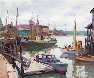 Emile Albert Gruppe, (American, 1896-1978), Rockport Harbor