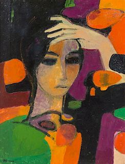 Andr- Minaux, (French, 1923-1986), Portrait