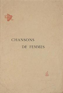 STEINLEIN, Théophile-Alexandre and Paul DELMET. Chansons de Femmes. [Paris: Enoch & Cie, ca 1897]. Lithographic title an