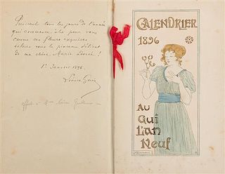 VERNUEIL, Maurice Pillard. Calendrier 1896 au Gui L'an Neuf. Paris: [Corbell], 1896.