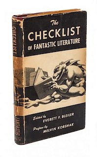 BLEILER, Everett F. (1920-2010). The Checklist of Fantastic Literature. Chicago: Shasta, 1948. FIRST EDITION PRESENTATION COP