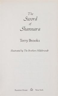 BROOKS, TERRY (b.1944). The Sword of Shannara. New York: Random House, 1977.