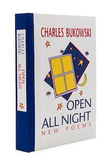 BUKOWSKI, Charles. Open All Night. Santa Rosa, CA: Black Sparrow Press, 2000. LIMITED EDITION, with original serigraph.