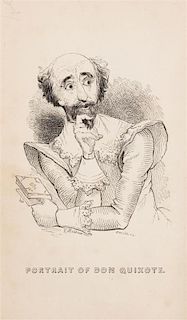 [CERVANTES, SAAVEDRA, Miguel de] CRUIKSHANK, George, illustrator. -- SMOLLETT, Tobias (1721-1771). Don Quixote... London, 183