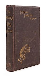 CLEMENS, Samuel L. ("Mark Twain"). The Celebrated Jumping Frog of Calaveras County. New York, 1867. FIRST EDITION, FIRST ISSU