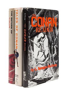 DE CAMP, Lyon Sprague (1907-2000). A group of 3 "Conan" works by L. DeCamp and others,  FIRST EDITIONS.