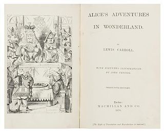 DODGSON, Charles Lutwidge ("Lewis Carroll") (1832-1898). Alice's Adventures in Wonderland. - Through the Looking-Glass. Londo