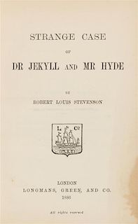 STEVENSON, Robert Louis. Strange Case of Dr. Jekyll and Mr. Hyde. London: Longmans, Green, and Co., 1886. FIRST ENGLISH EDITI
