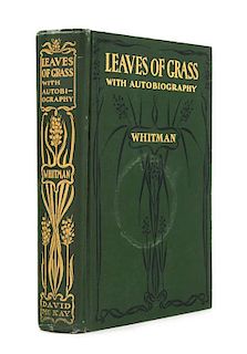 WHITMAN, Walt (1819-1892). Leaves of Grass. Philadelphia: David McKay, 1900.  Later edition.