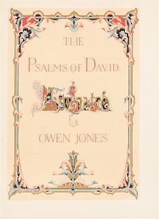 [ILLUMINATION]. JONES, Owen (1809-1874). The Psalms of David. ("Twenty Six Psalms of David," cover title.) [London: Day & Son