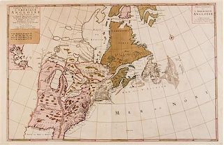 * MORTIER, Pieter (1661-1711). Carte nouvelle de l'Amerique Angloise Contenant la Virginie, Mary-Land... Amsterdam, [1700].