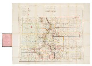 THAYER, Homer L. Thayer's Map of Colorado. Denver: H.L. Thayer, 1882.