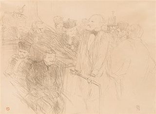 * Henri de Toulouse-Lautrec, (French, 1864-1901), Proces Arton, Ribot a la Cour d'Assises (second plate), 1896