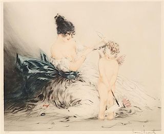 Louis Icart, (French, 1888-1950), Le bandeau (The Blindfold), 1922