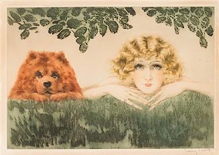Louis Icart, (French, 1888-1950), Two Beauties, 1931