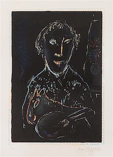 Marc Chagall, (French/Russian, 1887-1985), Autportrait, 1973