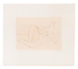 Henry Moore, (British, 1898-1986), Reclining Nude II, 1978