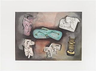 Henry Moore, (British, 1898-1986), Sculptural Ideas 4, 1980