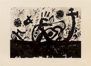 Joan Miro, (Spanish, 1893-1983), Untitled (from Homenatge - Joan Prats, 1971