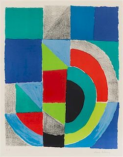 * Sonia Delaunay, (Ukrainian, 1885-1979), Carre rouge, 1970