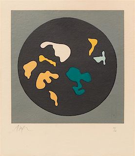 * Jean (Hans) Arp, (French, 1886-1966), Untitled (from Le soleil recercle), 1966