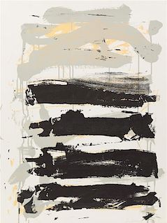 Joan Mitchell, American, 1925 - 1992), Champs (Black, Gray and Yellow), 1991-2