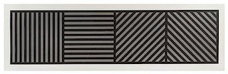 * Sol LeWitt, (American, 1928-2007), Bands of Lines One Inch Wide in Four Directions in Black & Grey , 1985