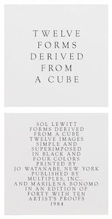 Sol LeWitt, (American, 1928-2007)	, Twelve Forms Derived From a Cube, 1984 (complete portfolio of 48 screenprints with title 