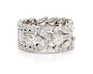 A Platinum and Diamond Eternity Band, 7.80 dwts.