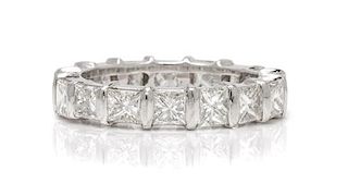 A Platinum and Diamond Eternity Band, 4.60 dwts.