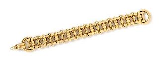 * An 18 Karat Yellow Gold Fancy Link Bracelet, Italian, 46.40 dwts.