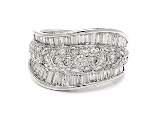 A Platinum and Diamond Ring, 9.00 dwts.