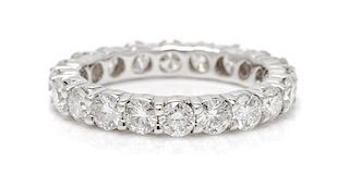 A White Gold and Diamond Eternity Band, 2.20 dwts.