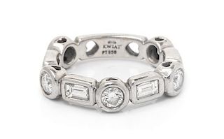 A Platinum and Diamond Band, Kwiat, 7.20 dwts.