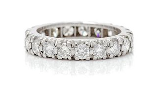 A Platinum and Diamond Eternity Band, 3.60 dwts.