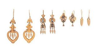 * A Collection of Victorian Earrings, 8.10 dwts.